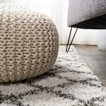Algaida Moroccan Diamond Shag Area Rug